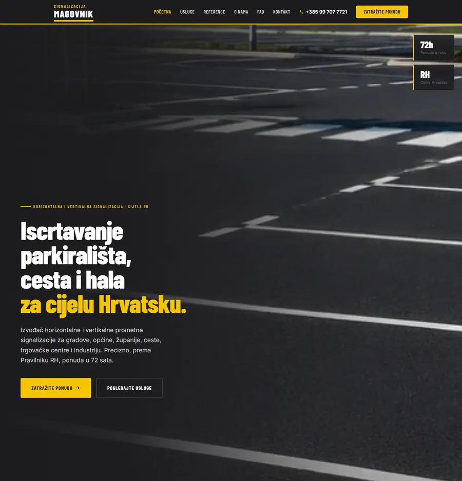 Naslovnica stranice Signalizacija Magovnik